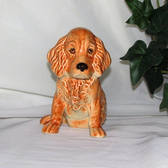 Sylvac Vintage Brown Dog Figurine Spaniel 1940's Mid-century Puppy - Picture 1 of 11